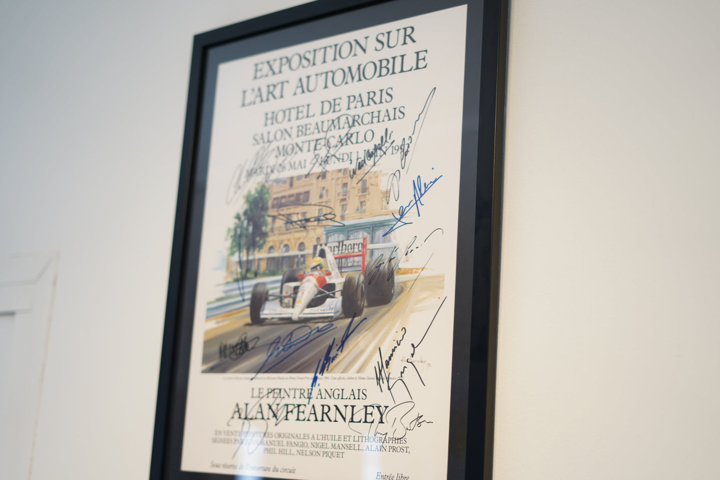 Exposition sur l’Art Automobile, Monte-Carlo, 1992 signed by Ayrton Senna