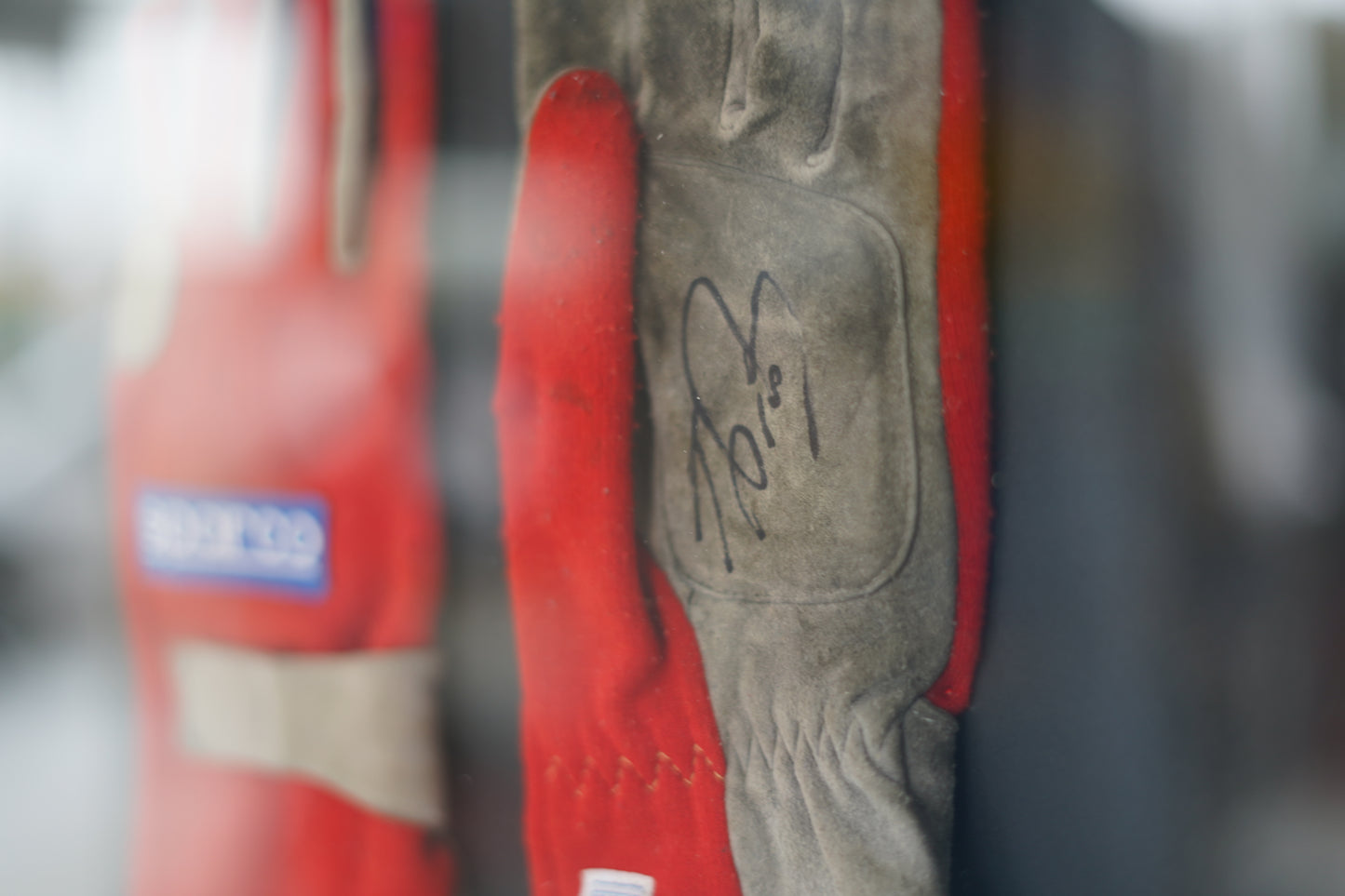 Alain Prost Signed used Sparco race used gloves