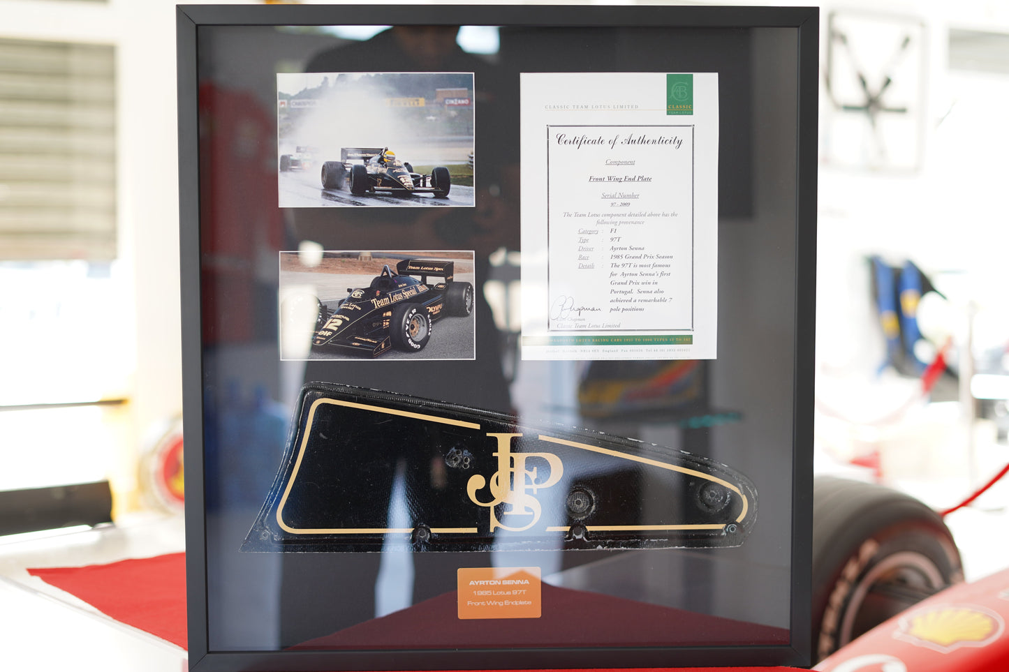 Ayrton Senna 1985 Lotus 97T Front Wing Endplate