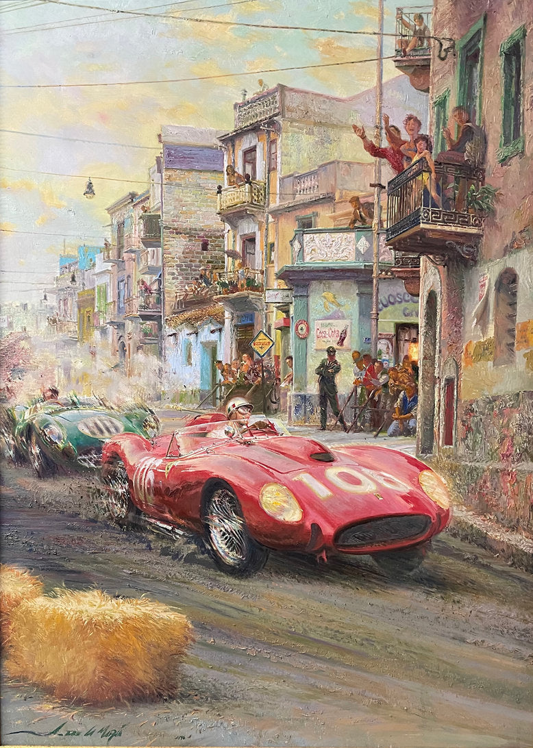 Alfredo DeLamaría Targa Florio 1958 Oil on canvas