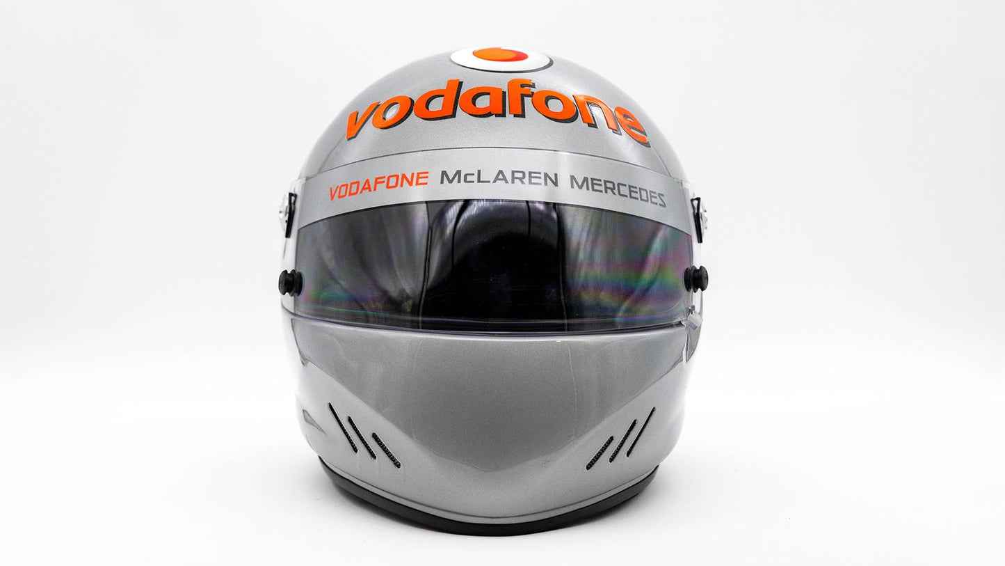 LEWIS HAMILTON — VODAFONE McLAREN MERCEDES HOT LAPS HELMET, SIGNED