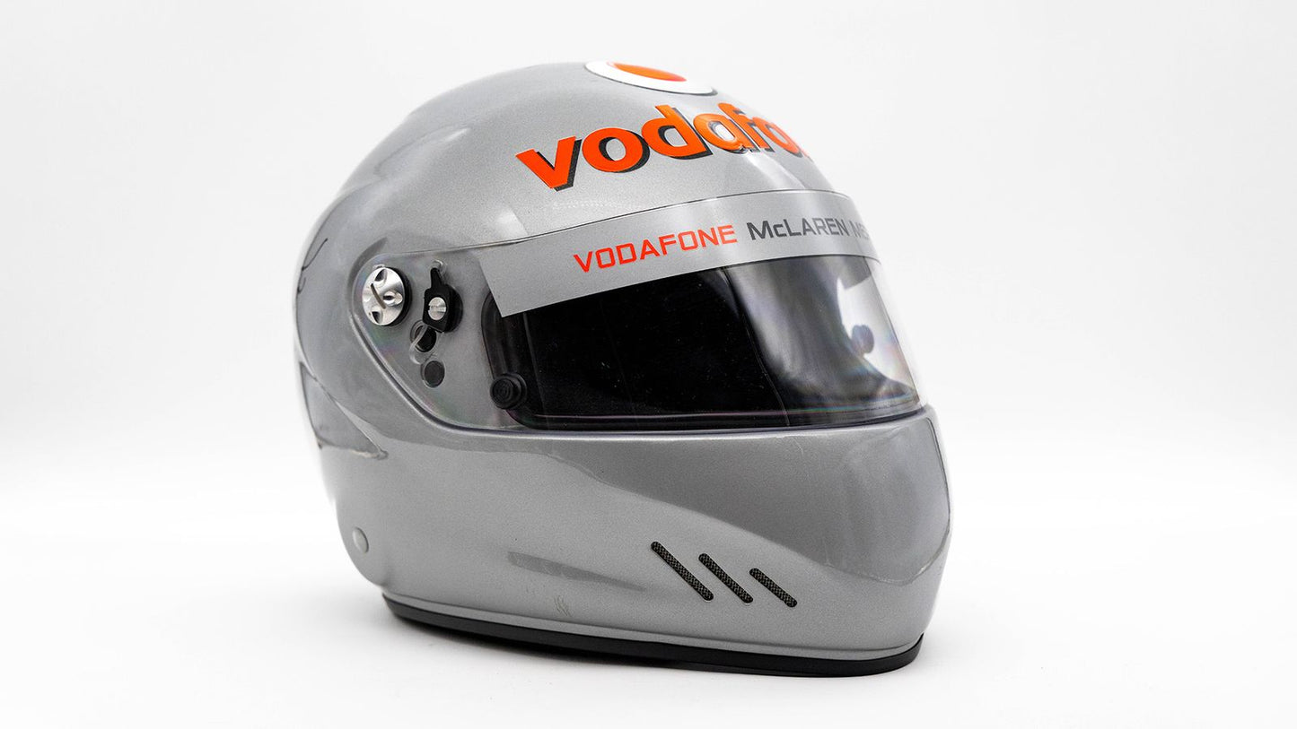 LEWIS HAMILTON — VODAFONE McLAREN MERCEDES HOT LAPS HELMET, SIGNED