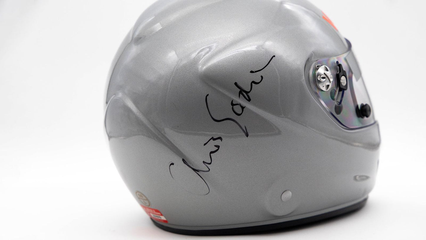 LEWIS HAMILTON — VODAFONE McLAREN MERCEDES HOT LAPS HELMET, SIGNED