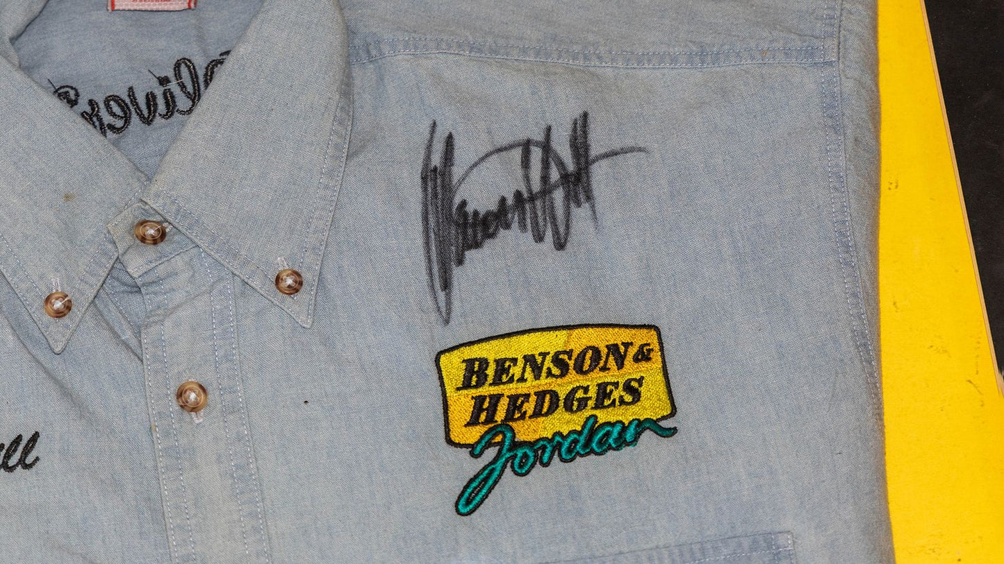 Damon Hill 1998 Signed Original Jordan Personal Shirt