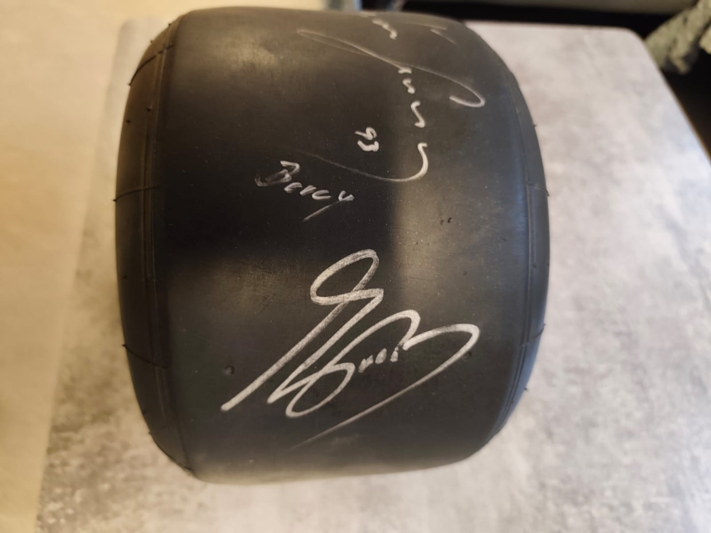 Ayrton Senna Dunlop Race-Used Karting Rear Wheel & Slick Tyre