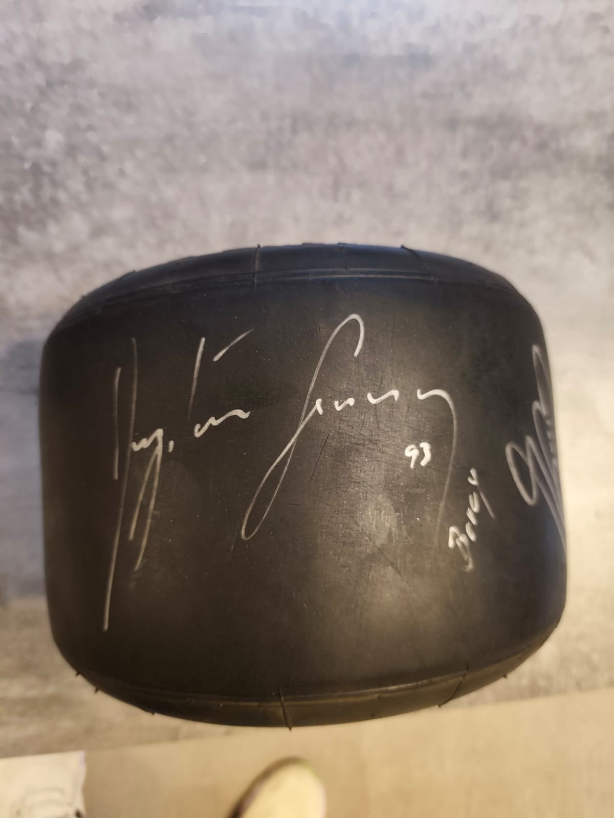 Ayrton Senna Dunlop Race-Used Karting Rear Wheel & Slick Tyre