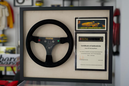 Ayrton Senna 1987 Brazil Grand Prix Steering Wheel