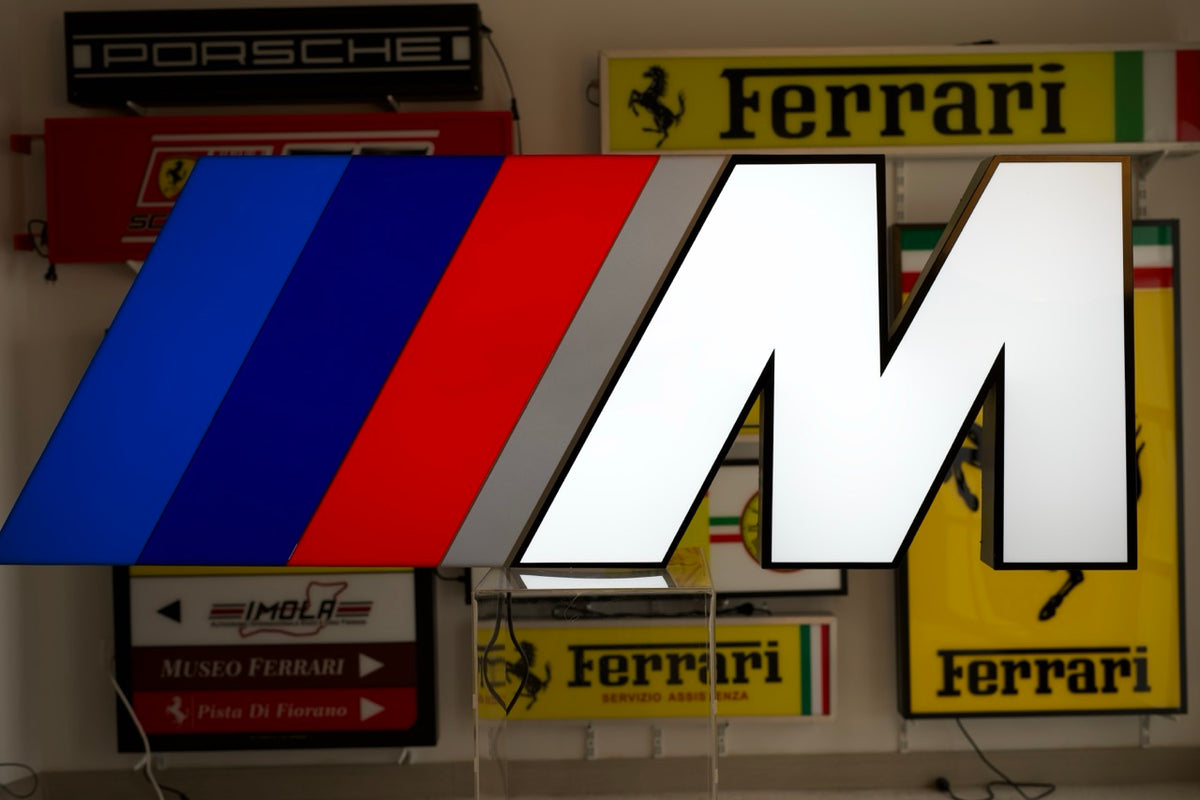 High Resolution M Racing Logo 2000s BMW M Power Illuminated Sign – F1 Lounge
