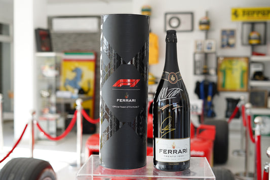 2021 Spanish GP Official Ferrari Trento Podium Bottle Signed by Hamilton, Verstappen & Bottas