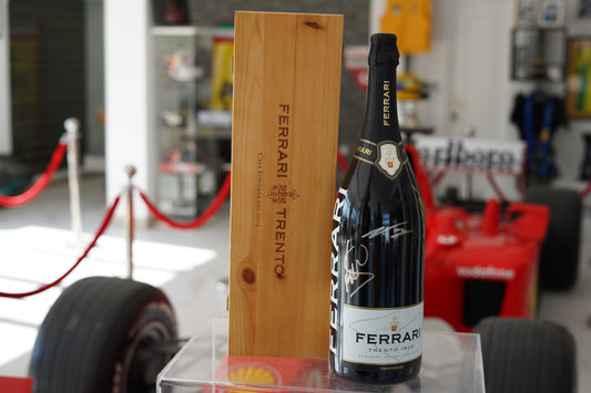 2021 Austrian GP Official Ferrari Trento Podium Bottle Signed by Verstappen, Hamilton & Bottas
