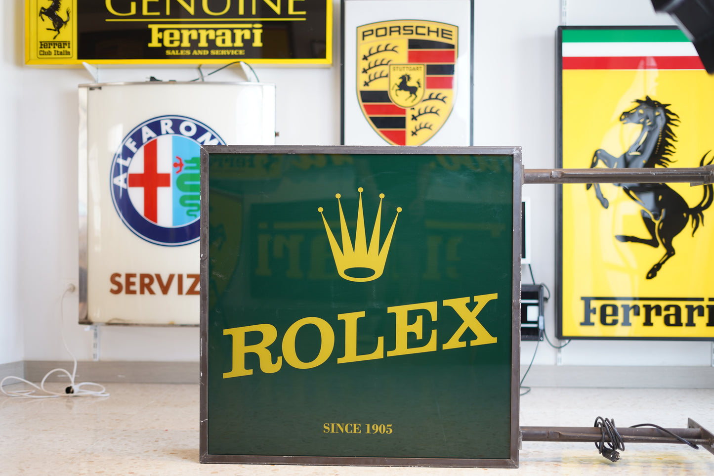 1960s Rolex London official dealer illuminated sign