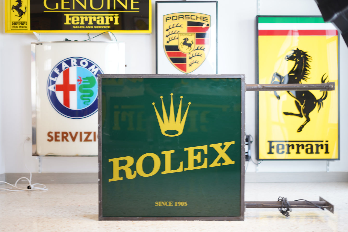 1960s Rolex London official dealer illuminated sign