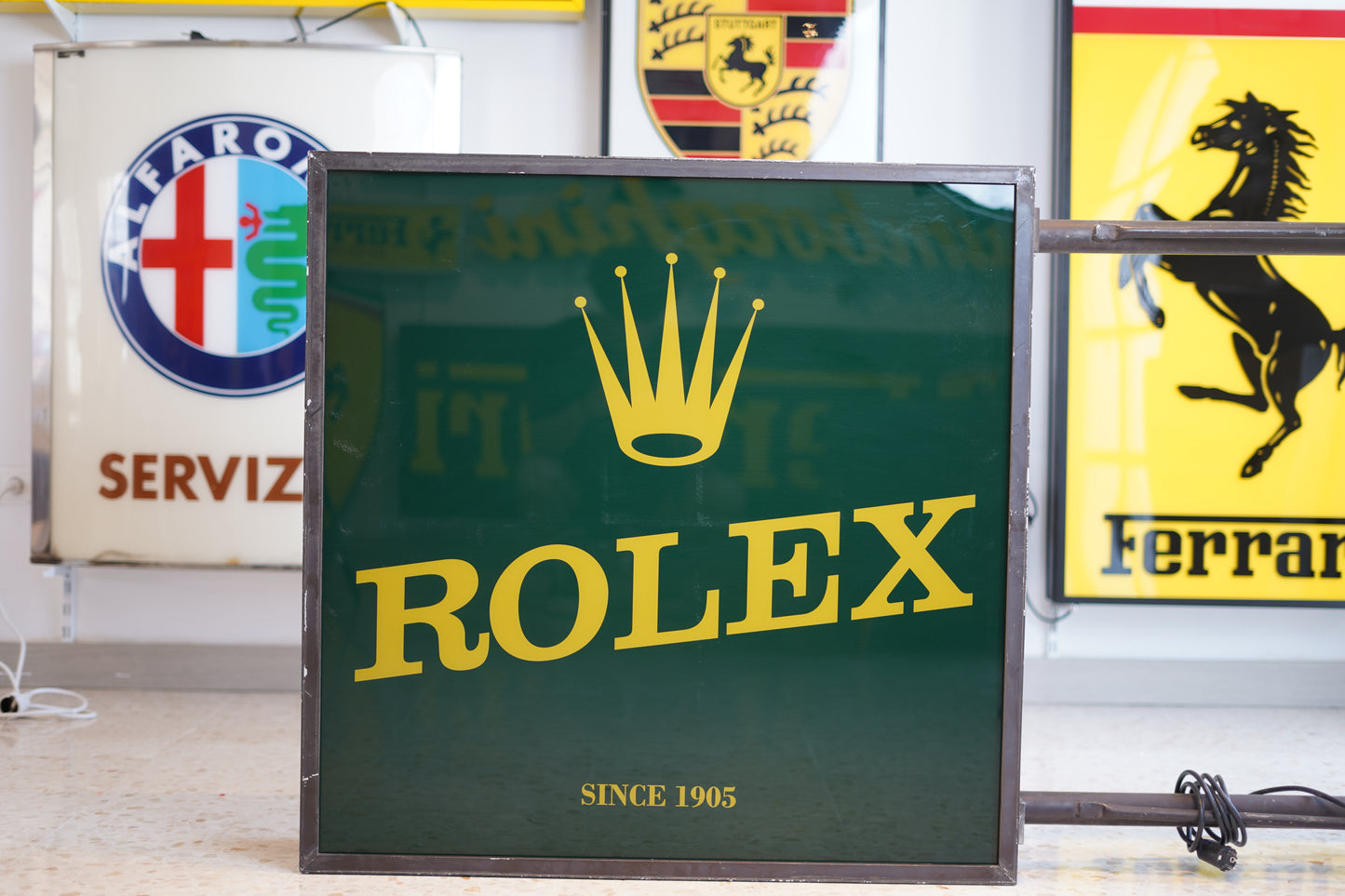 1960s Rolex London official dealer illuminated sign