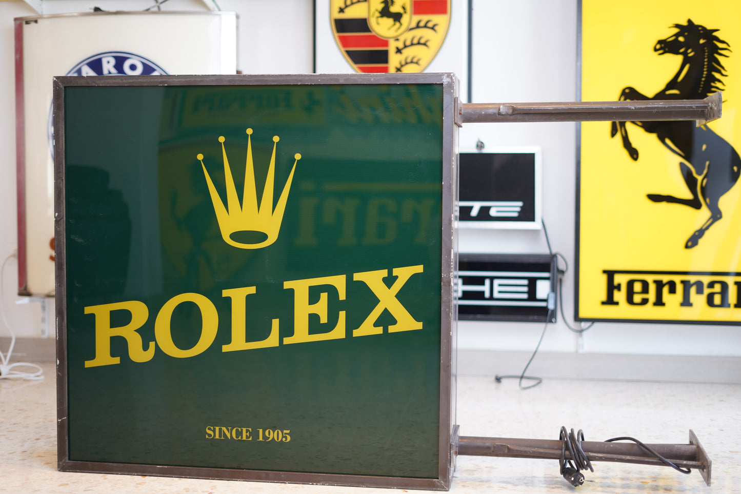 1960s Rolex London official dealer illuminated sign
