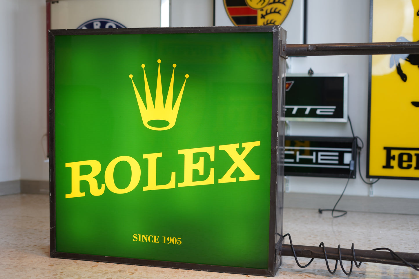 1960s Rolex London official dealer illuminated sign