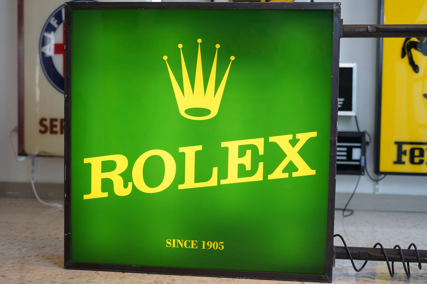 1960s Rolex London official dealer illuminated sign