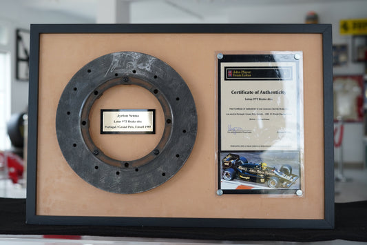 1985 Ayrton Senna Lotus 97T Brake disk signed