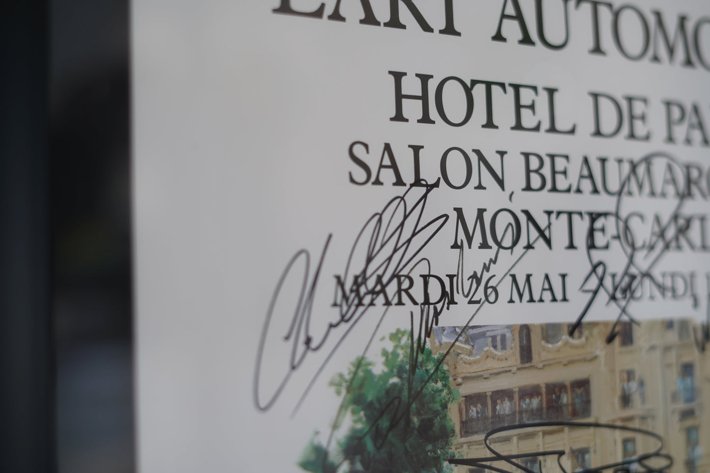 Exposition sur l’Art Automobile, Monte-Carlo, 1992 signed by Ayrton Senna