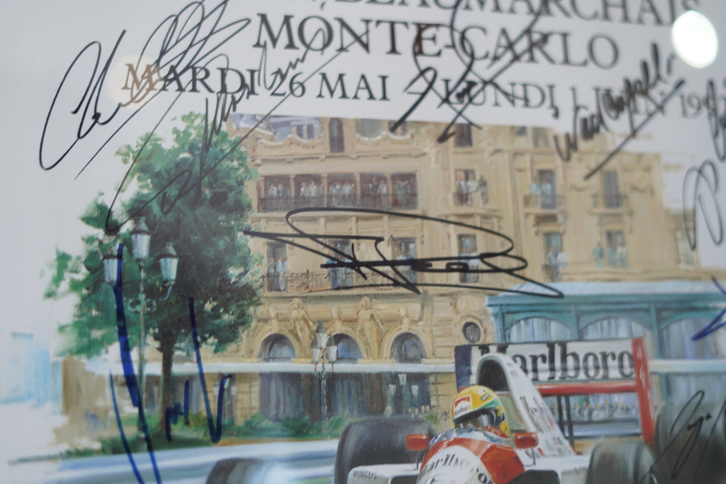 Exposition sur l’Art Automobile, Monte-Carlo, 1992 signed by Ayrton Senna
