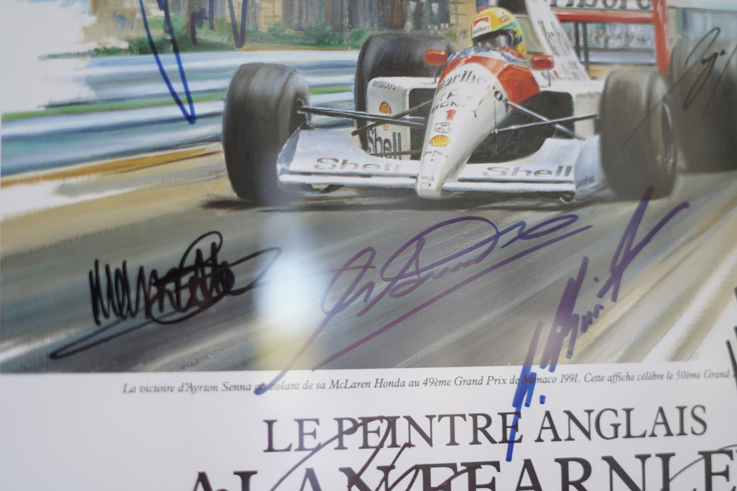 Exposition sur l’Art Automobile, Monte-Carlo, 1992 signed by Ayrton Senna