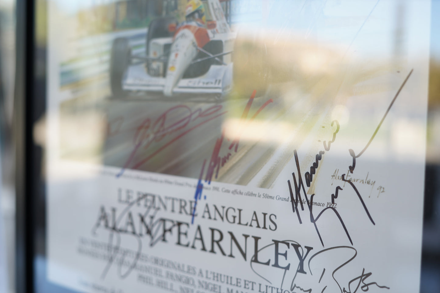 Exposition sur l’Art Automobile, Monte-Carlo, 1992 signed by Ayrton Senna