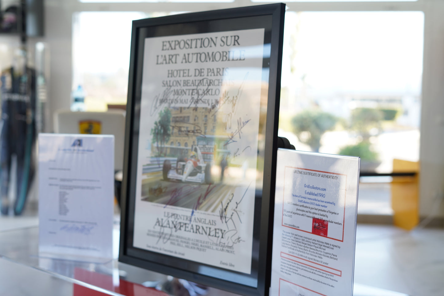 Exposition sur l’Art Automobile, Monte-Carlo, 1992 signed by Ayrton Senna