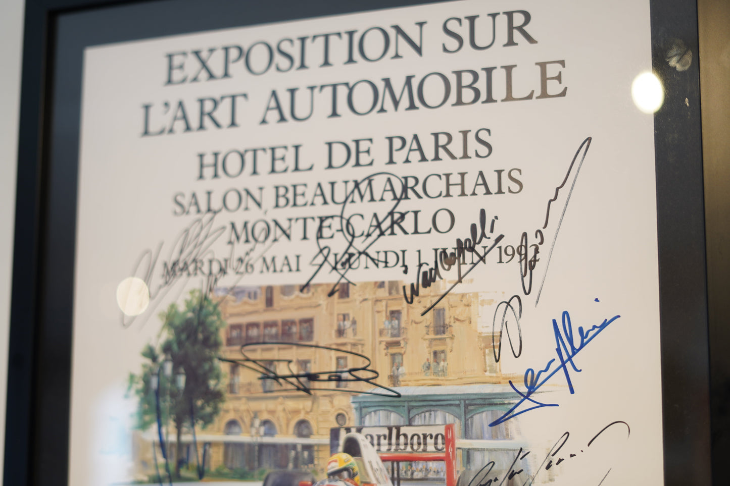 Exposition sur l’Art Automobile, Monte-Carlo, 1992 signed by Ayrton Senna