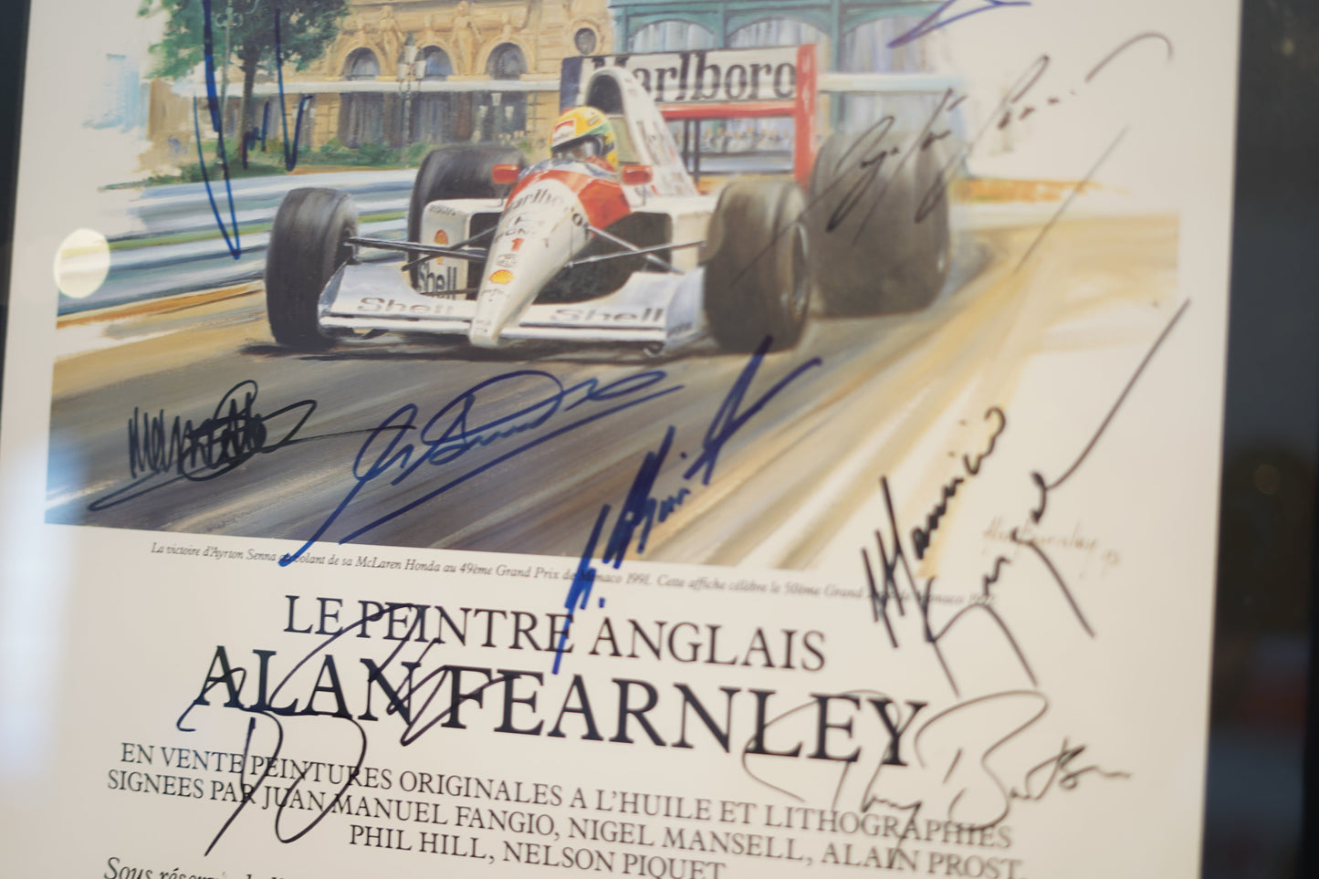 Exposition sur l’Art Automobile, Monte-Carlo, 1992 signed by Ayrton Senna