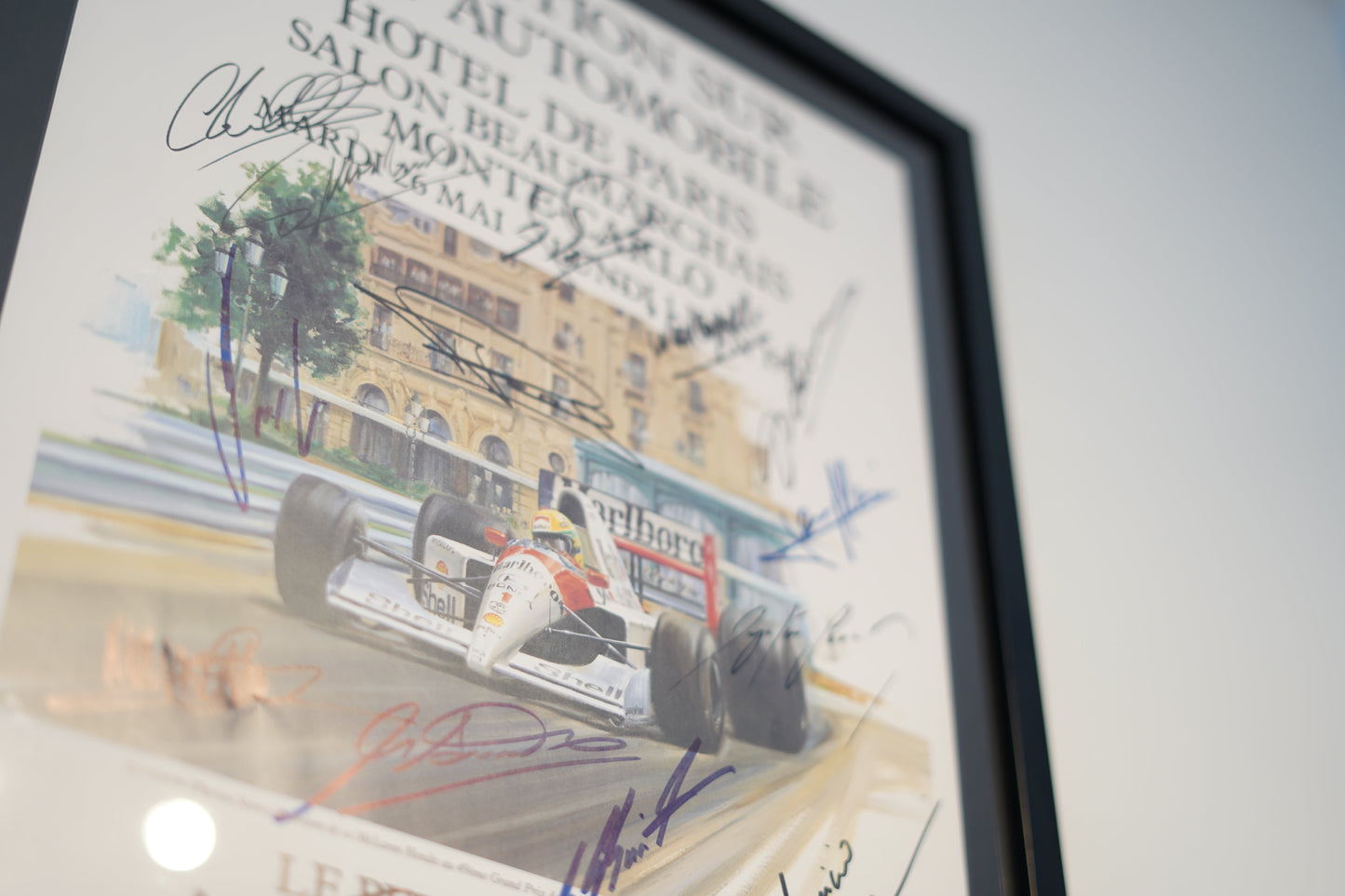 Exposition sur l’Art Automobile, Monte-Carlo, 1992 signed by Ayrton Senna