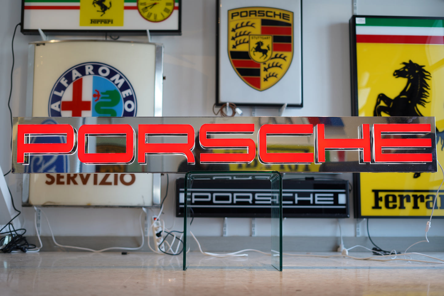 Porsche Illuminated Reflective Dealer Sign