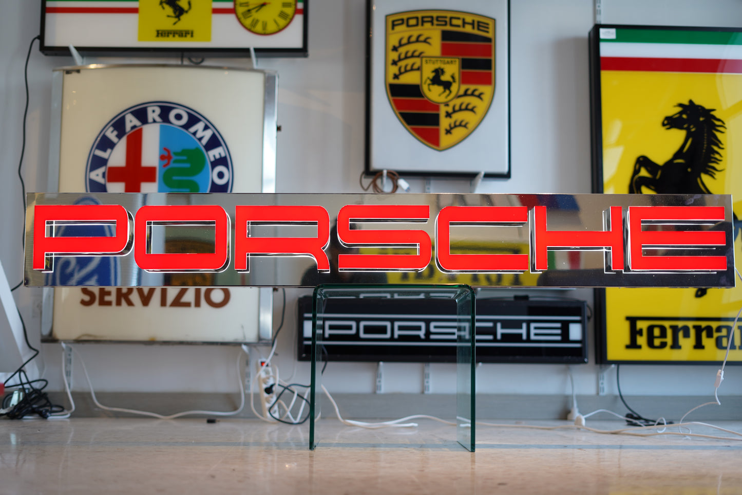 Porsche Illuminated Reflective Dealer Sign