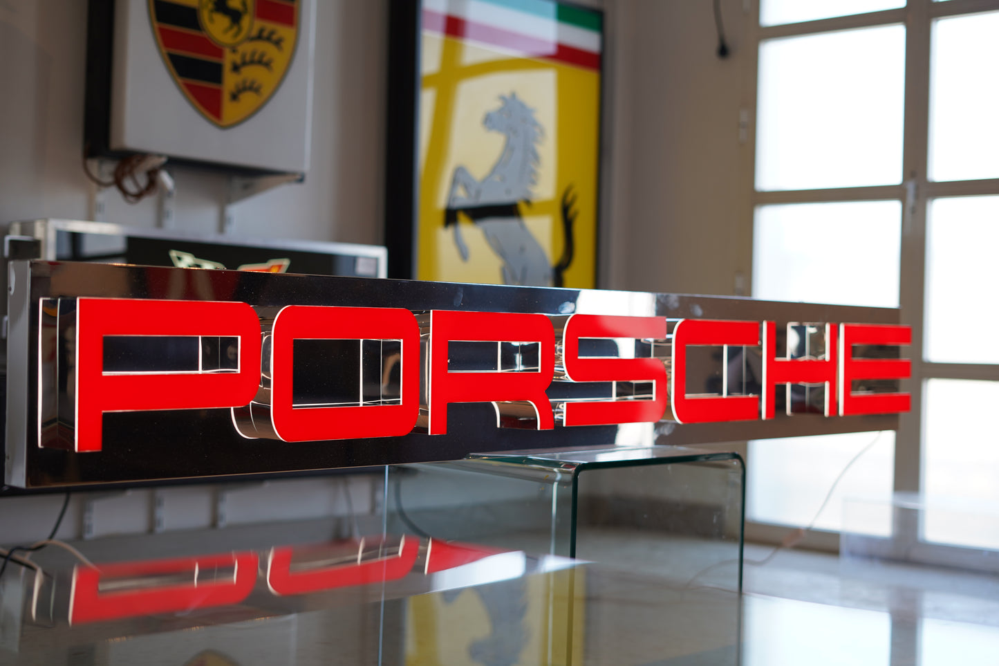 Porsche Illuminated Reflective Dealer Sign