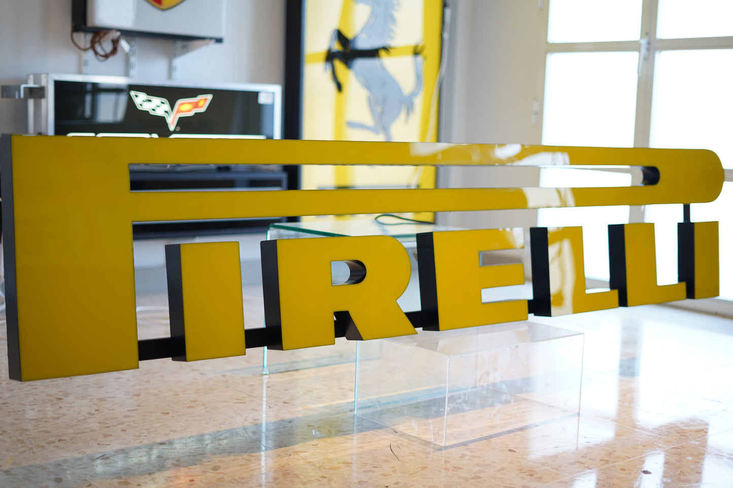 Pirelli Dealer Lettering Sign – Iconic Yellow