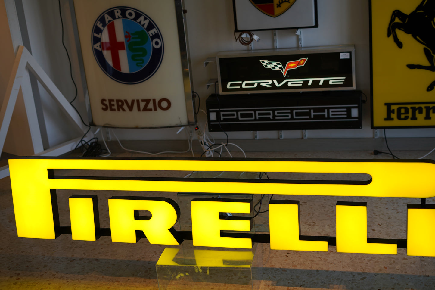 Pirelli Dealer Lettering Sign – Iconic Yellow