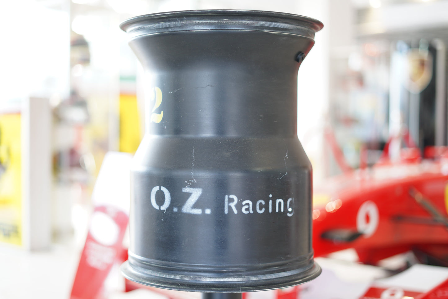 1987 Ayrton Senna Lotus 99T O.Z. rear rim sculpture signed and dated