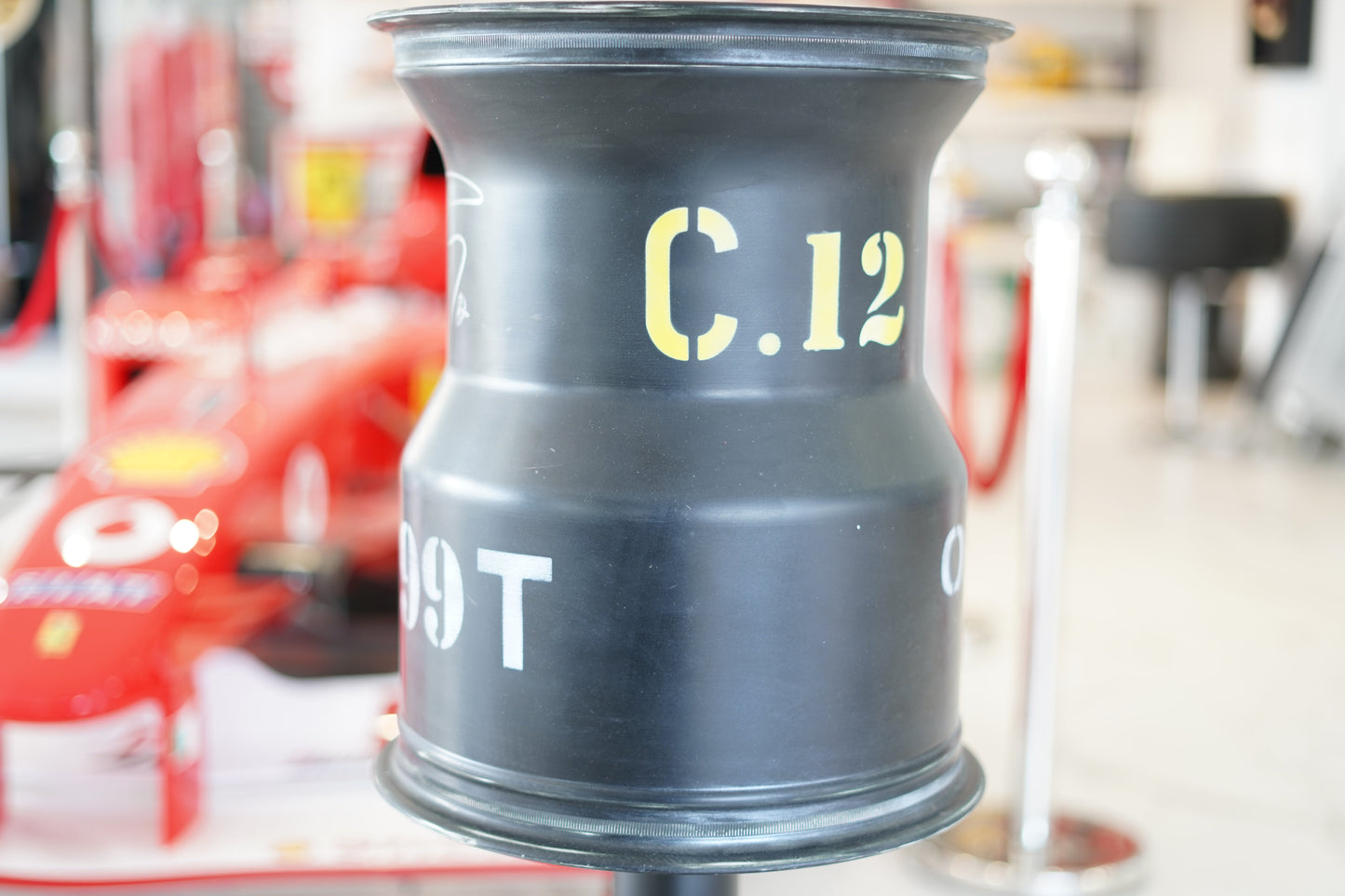 1987 Ayrton Senna Lotus 99T O.Z. rear rim sculpture signed and dated