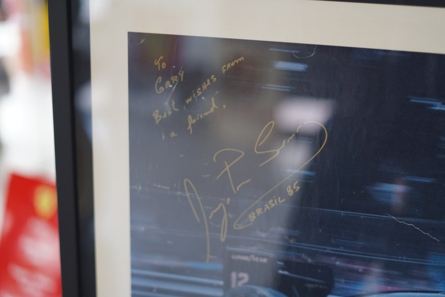 1985 Olympus Camera Poster – Signed by Ayrton Senna