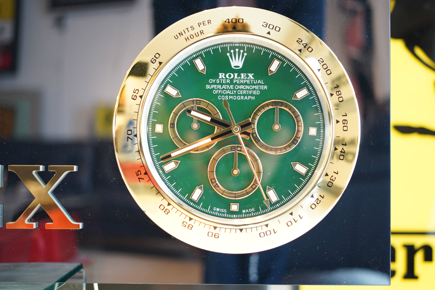 Rolex 2-Clock Reflective Illuminated Sign - Formula 1 Memorabilia