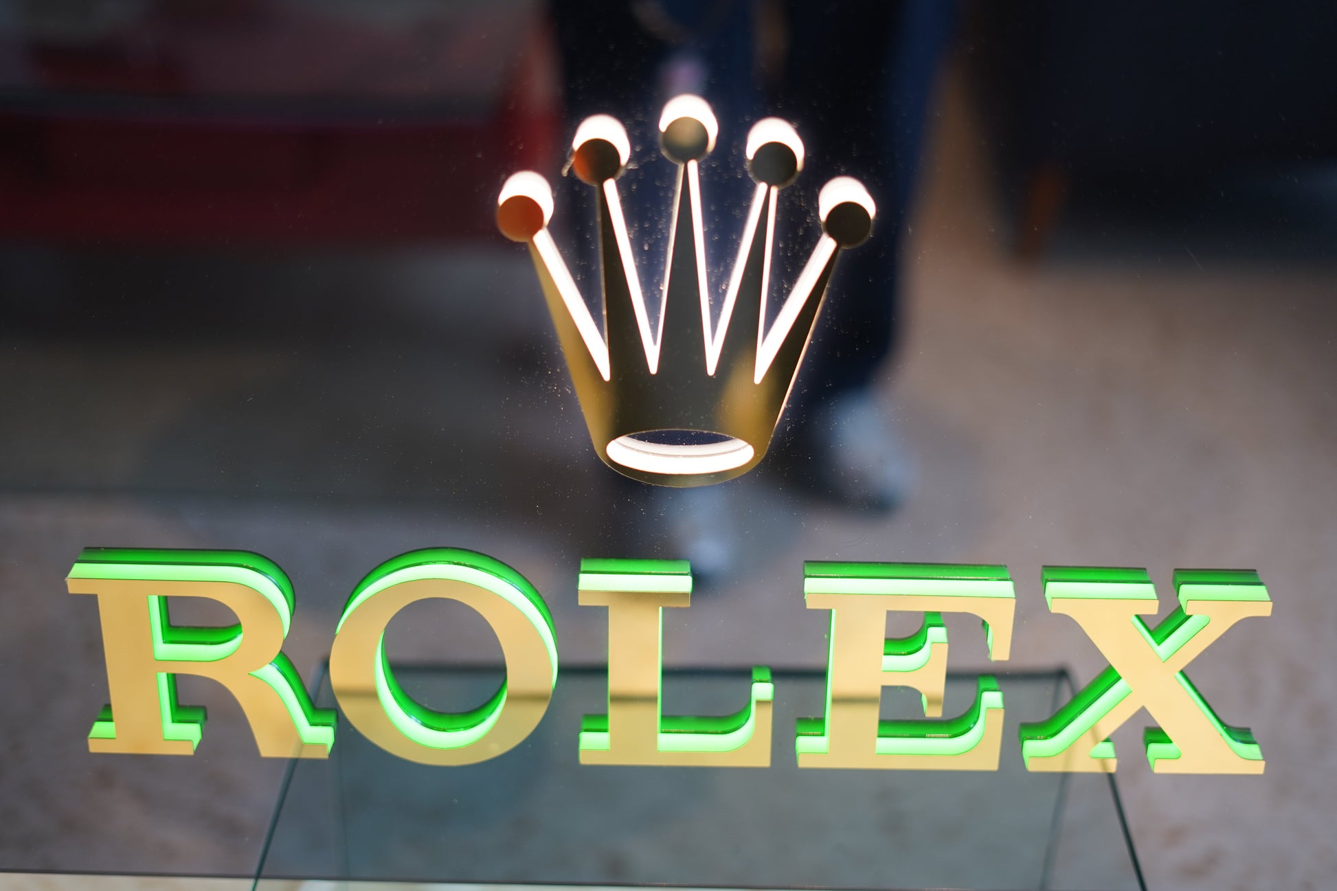 Rolex 2-Clock Reflective Illuminated Sign - Formula 1 Memorabilia