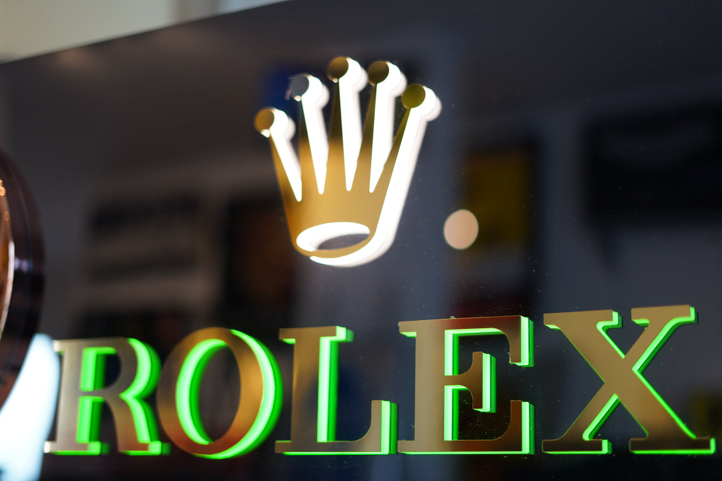 Rolex 2-Clock Reflective Illuminated Sign - Formula 1 Memorabilia