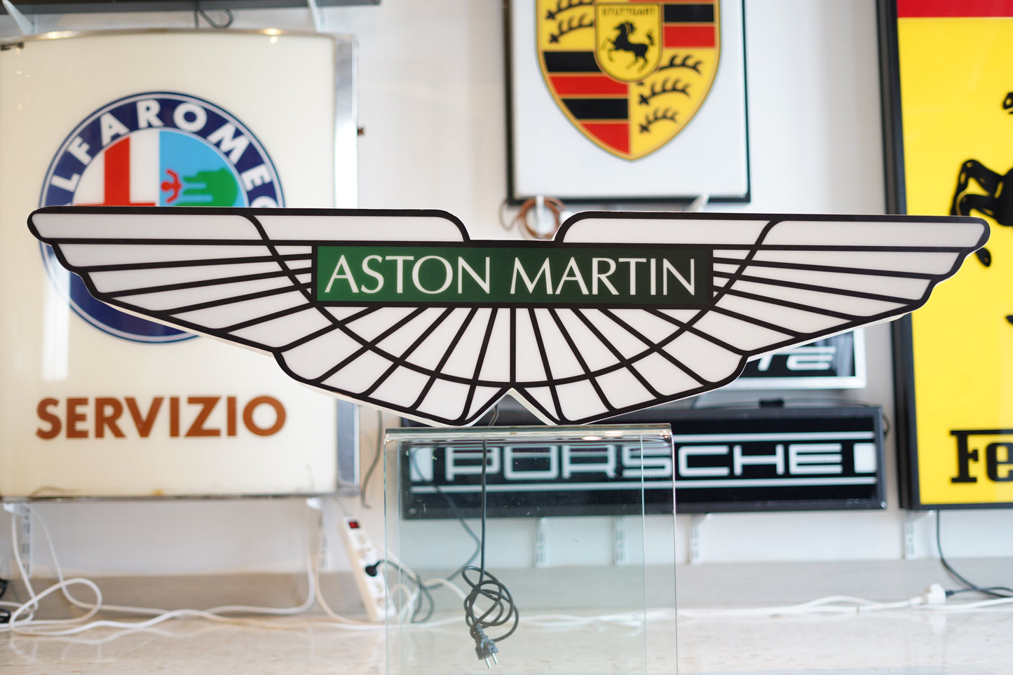 2003 Aston Martin Official dealer illuminated wing sign