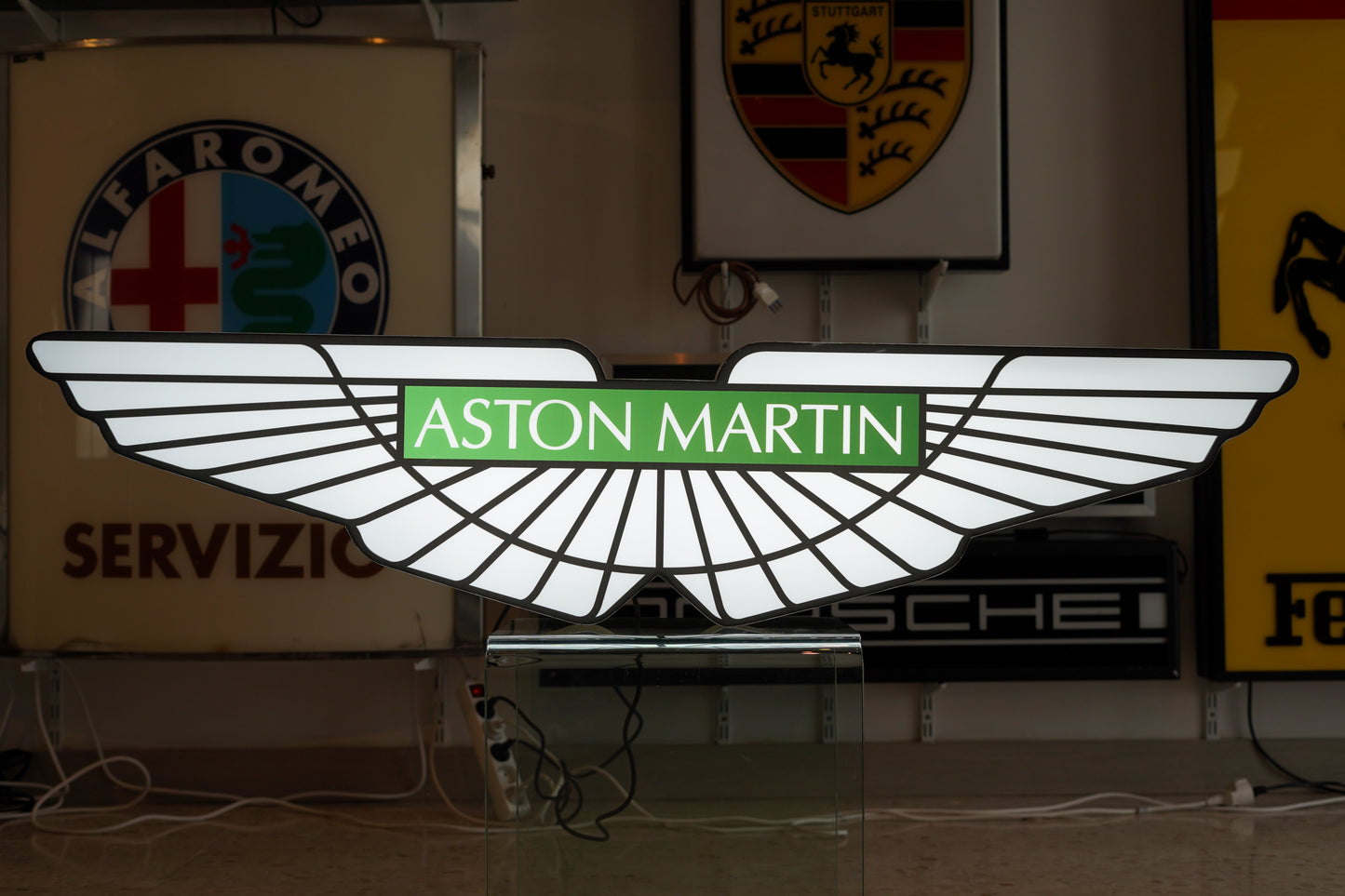 2003 Aston Martin Official dealer illuminated wing sign