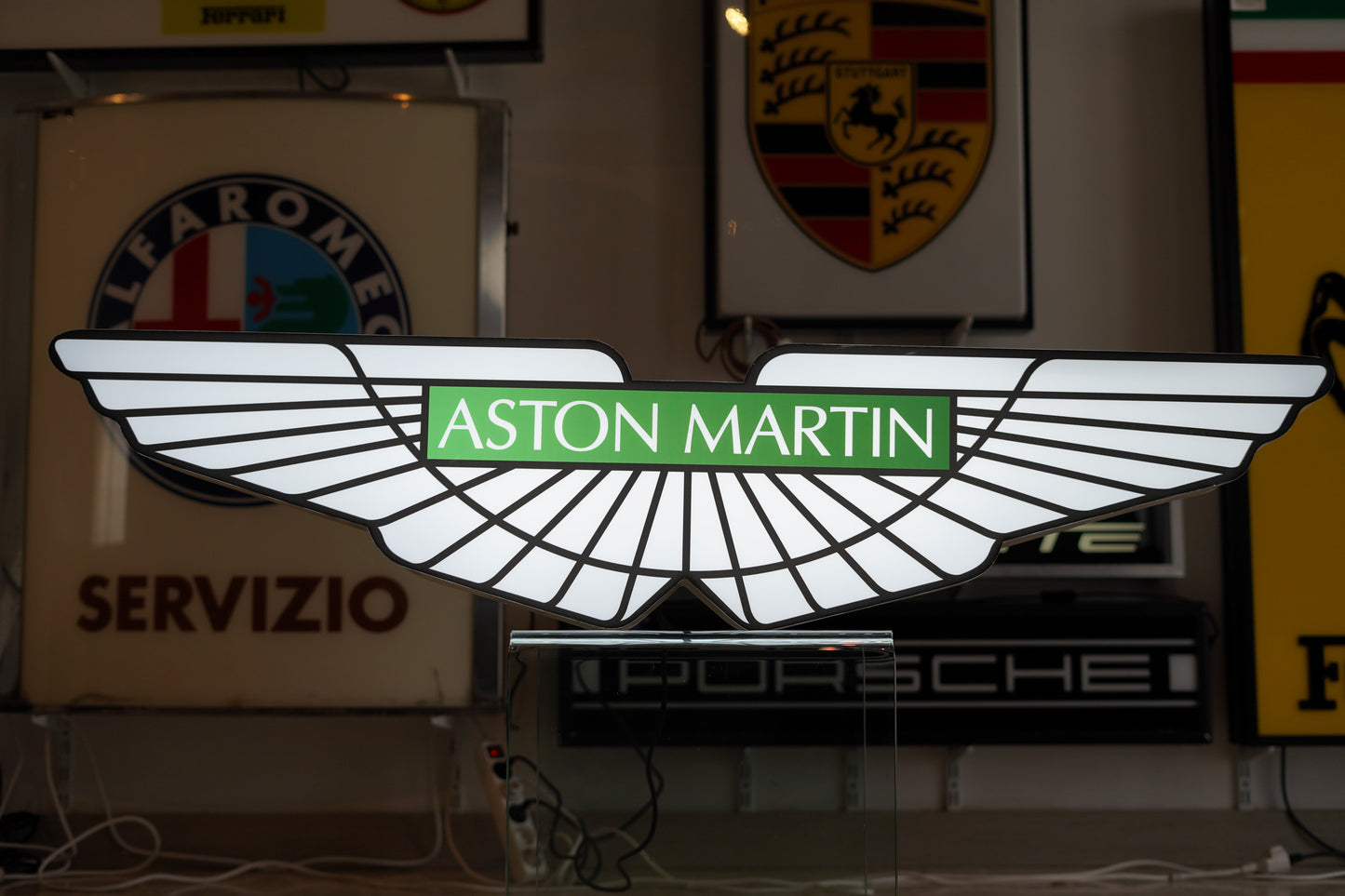 2003 Aston Martin Official dealer illuminated wing sign