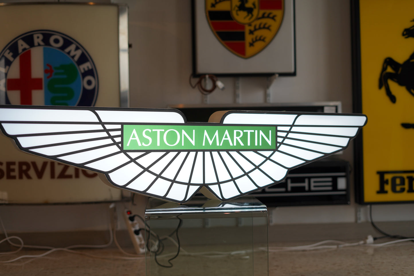 2003 Aston Martin Official dealer illuminated wing sign