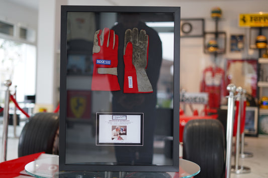 Alain Prost Signed used Sparco race used gloves