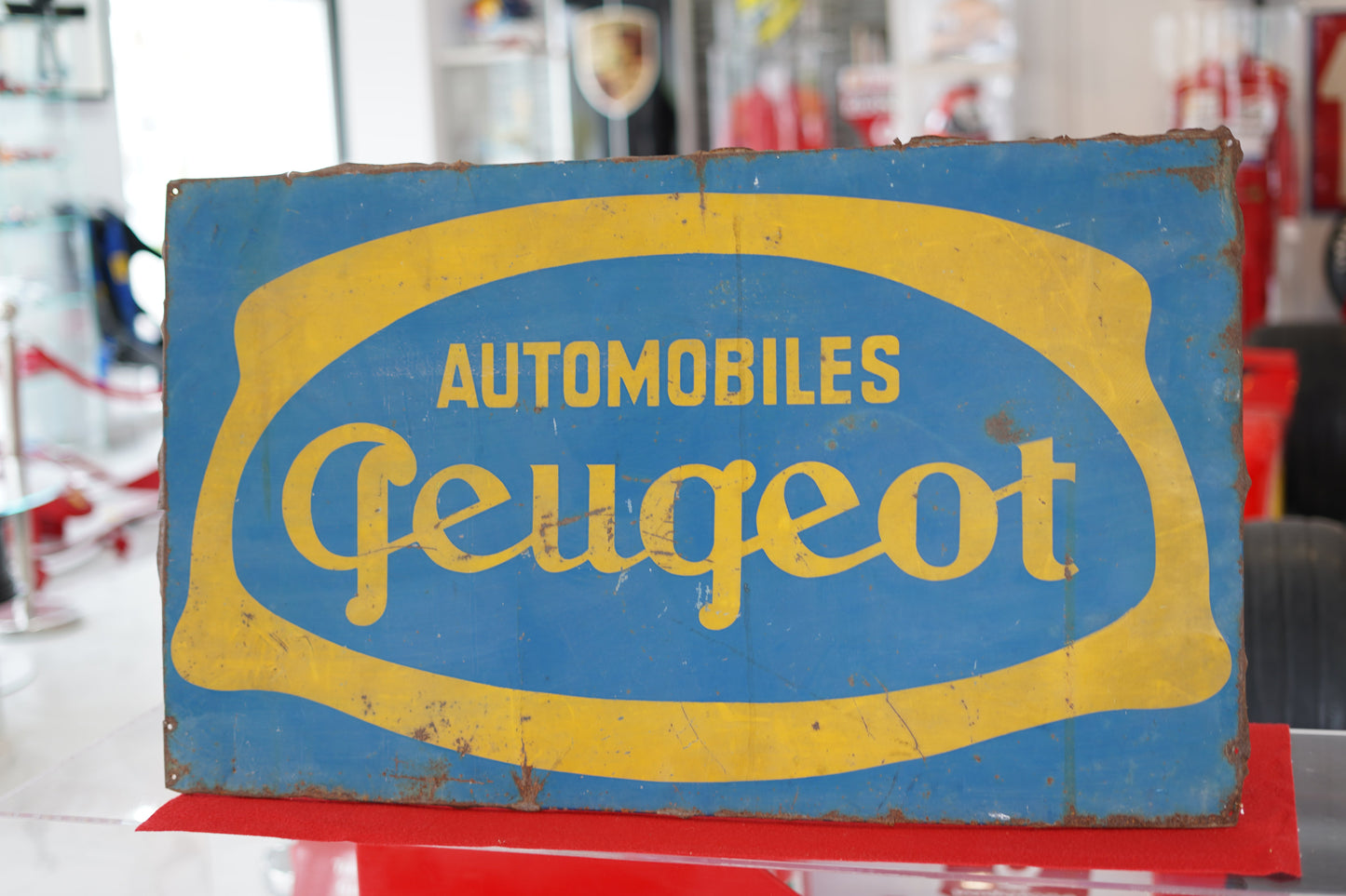 1930s Peugeot official dealership vintage sign