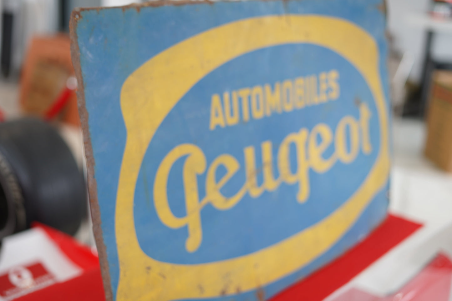 1930s Peugeot official dealership vintage sign