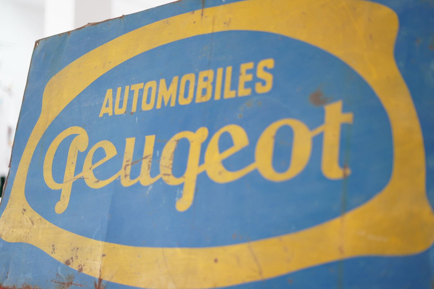 1930s Peugeot official dealership vintage sign