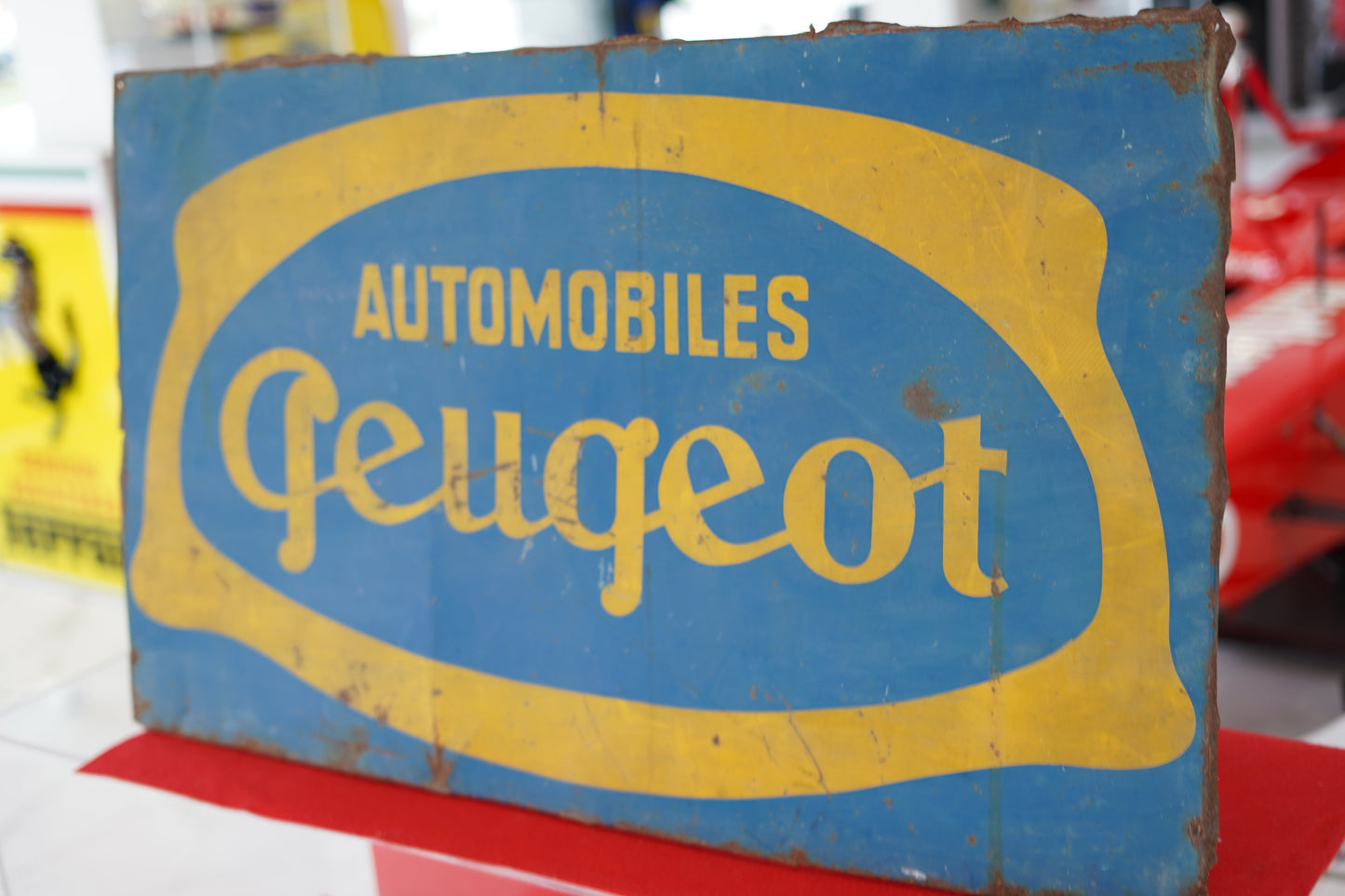 1930s Peugeot official dealership vintage sign