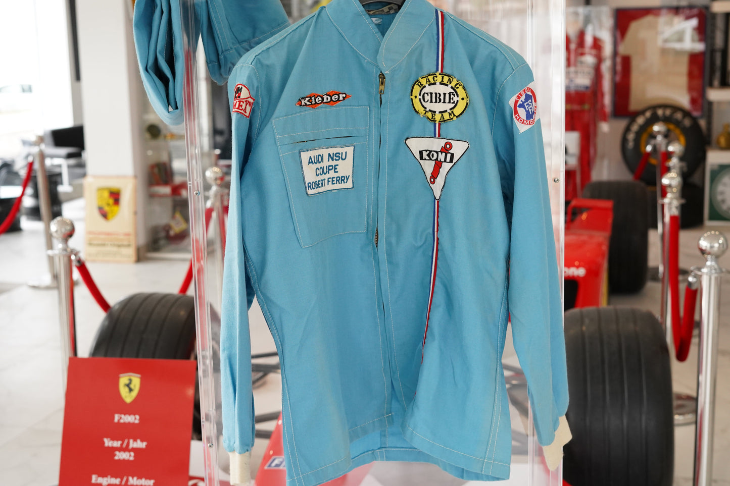 1970s ROBERT FERRY — RACE-WORN DRIVER'S ENSEMBLE